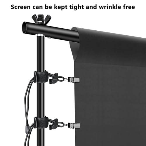 HYJ-INC Photography Umbrella Lighting Kit with 85w Led Bulb,Muslin Backdrop (White Black), Backdrop, Clips Clamp,8.5 * 10ft Photo Background Photography Stand System for Photo Video Studio Shooting