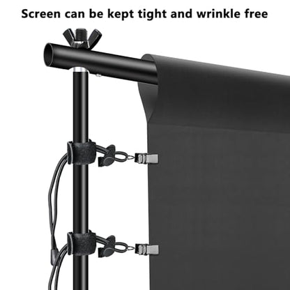 HYJ-INC Photography Umbrella Lighting Kit with 85w Led Bulb,Muslin Backdrop (White Black), Backdrop, Clips Clamp,8.5 * 10ft Photo Background Photography Stand System for Photo Video Studio Shooting