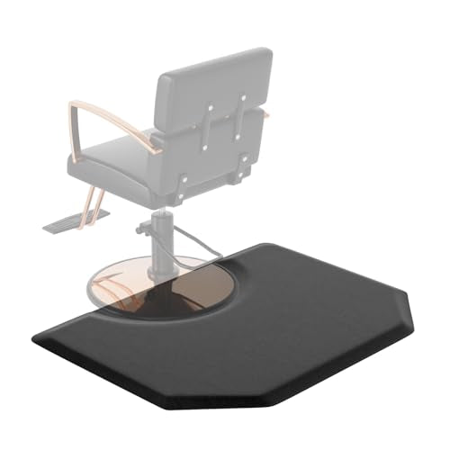 OmySalon Salon Mat for Hair Stylist 3’x4’x7/8'' Anti Fatigue Barber Floor Mat with Round Base, Salon Chair Matt for Hairdresser Standing, Barbershop Beauty Spa Styling Shampoo Equipment - size: 3'x4'x7/8''