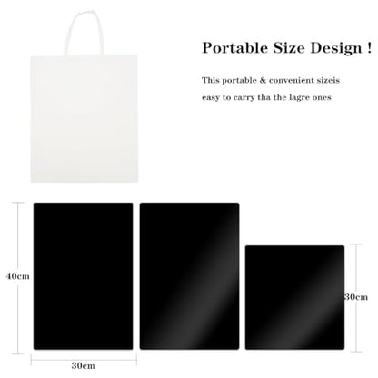 2 PCS Board Photo Backdrop, 16x12 Inch Black Double Sided Matte and Reflective Waterproof Backdrop Boards for Photography with 2 PCS Bracket for Flat Lay - color: Black 2