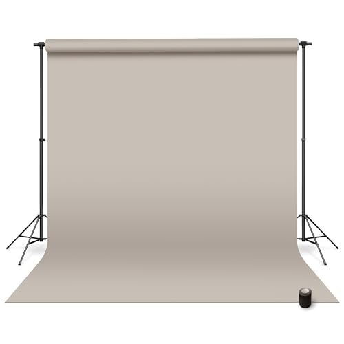 Denny Mfg - Seamless Paper Backdrop for Photoshoot with Free Gaffer Tape – Ash Gray Photography Paper Roll Background with Matte Finish for Studio, Video & Content Creation – (53 in x 36 ft) - color: Ash Gray, size: 53 in x 36 ft