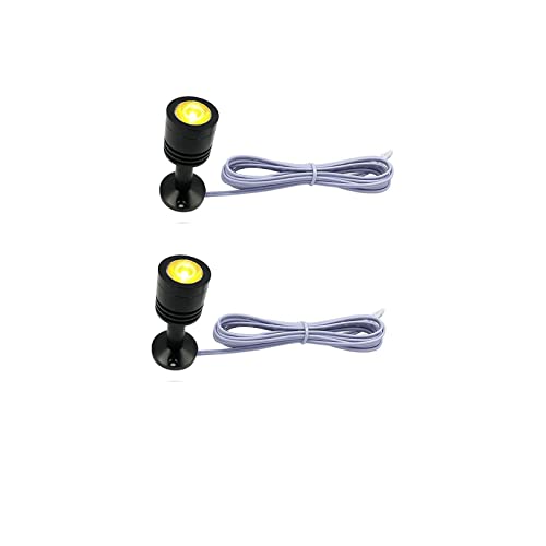 Taysing LED Mini Spotlight Indoor Picture Lights Artwork Lighting Art Lights Without Power Supply 2 Pack (Orange) - size: Orange