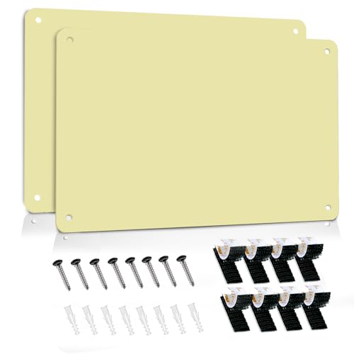 2Pack Magnetic Board 17.5" x 11.4" Magnet Bulletin Board is Suitable for displaying Notes, Photos,Magnetic Letters,Suitable for Walls, refrigerators, cabinets, etc（Yellow） - color: Yellow, size: 2Pack