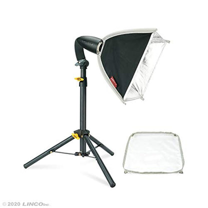 LINCO Lincostore Mini Softbox Lighting Kit 8x8inch, Table Top Photography Lighting for Studio Lighting, Portable Small Softbox Light for Photography Video Portrait Table Top Desk Light