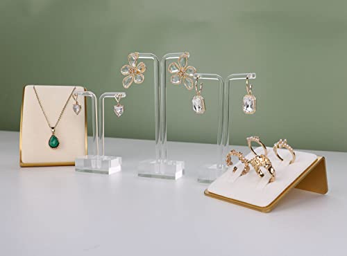 3pcs acrylic T bar earring display stand for show, retail hanging earring holder for online business, transparent jewelry Photography Props【Acrylic Earring T Stand-3pcs 】 - style: T bar