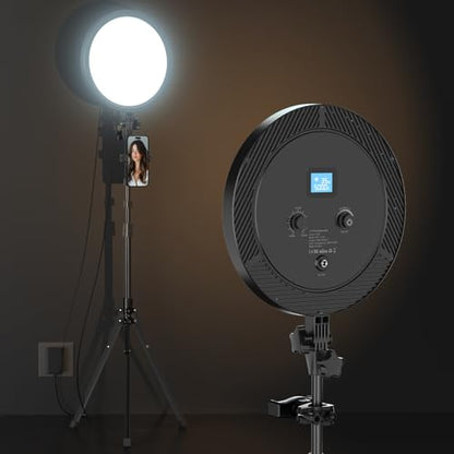 UBeesize 12" Ring Light with 62" Tripod Stand, Professional Big Ring Light with Phone Holder and Remote, Full Screen Lighting for Makeup, Live Stream, YouTube, Video Recording, Photography - size: 12in