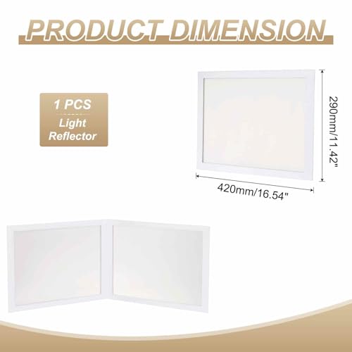 17"x11" Light Reflector Photography Reflector Cardboard, Foldable & Stable for Still Life Product Food Photo Shooting, Self-Standing