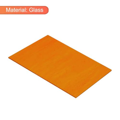 MECCANIXITY Stained Glass Sheet Mosaic Tile 7.9 Inch x 5.9 Inch Orange Stained Glass Sheets for Crafts DIY Art Project - color: Orange