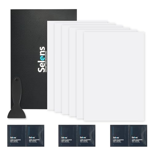Selens 6Pcs Adhesive Light Diffuser 7.9x11.82 inch Light Dimming Film for Soften LED Lights - color: 6Pcs