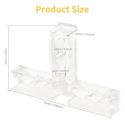 Meking 8Pcs Photo Backdrop Board Brackets, T-Shape Vertical Background Support for Product Photography Universal Hard Plastic Backdrop Stand Suitable 4-8mm Thick Board