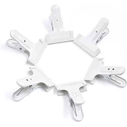 Backdrop Spring Clamps 6 Pack Large Heavy Duty Photography Backdrop 4" Clips for Background Backdrops Stand, Woodworking, Home Improvement (White)