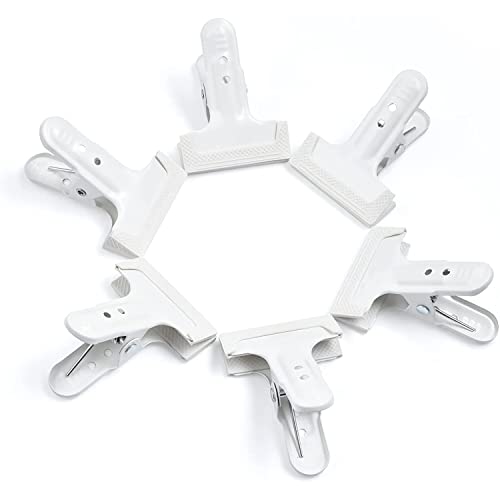 Backdrop Spring Clamps 6 Pack Large Heavy Duty Photography Backdrop 4" Clips for Background Backdrops Stand, Woodworking, Home Improvement (White)