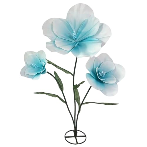Giant Flowers for Backdrop 5.58ft Huge EVA Artificial Flowers, Wedding Decorations for Reception Artificial Spring Flowers Outdoor Party Decor Shop Window Flower Display Home Decor (Gradient Blue) - color: G Blue
