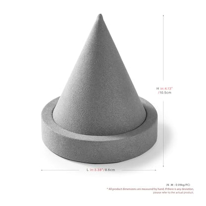 Microfiber Single Bracelet Bangle Display Stand Jewelry Bracelet Bangle Cone Display for Selling(Grey) - color: Grey