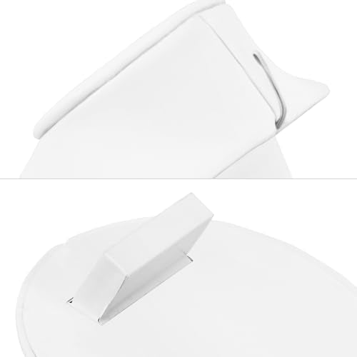 MOOCA Premium Faux Leather Necklace Lay Down Display Stands - Set of 2, Elegant Jewelry Holder, Stand, and Organizer for Necklaces, White Color - color: White Faux Leather