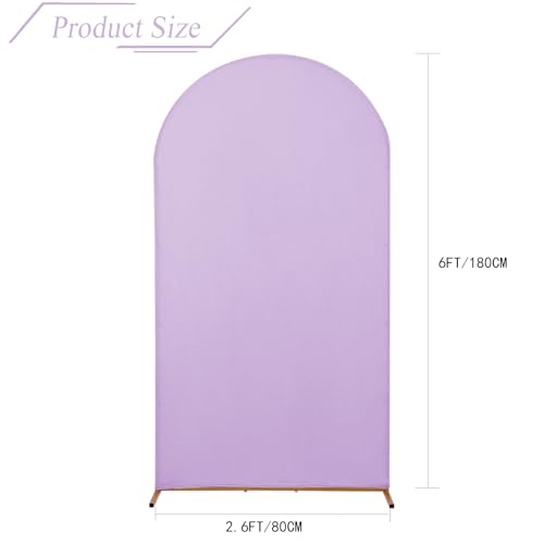 bricia Wedding Arch Backdrop Stand Cover, 6FT Double Sided Stretchy Arch Cover Fitted Wedding Birthday Party Banquet Decoration (Lavender 72''Lx31.2''W) - color: Lavender, size: 6FT