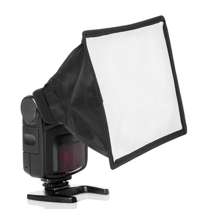 PATIKIL 7.5" x 9" Flash Diffuser Light SoftBox, Universal Collapsible Flash Diffuser with Storage Pouch for SB-5000 SB-700 SB-300 SB-900 SB-910 SB-600 SB-4, Black - size: 7.5" x 9"