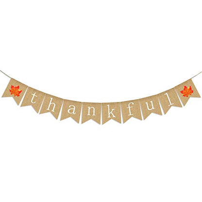 Thankful Burlap Banner | Thankful Burlap Wall Banner| Thanksgiving Banner | Rustic Thanksgiving Decoration | Fall Banner| Thanksgiving Decor