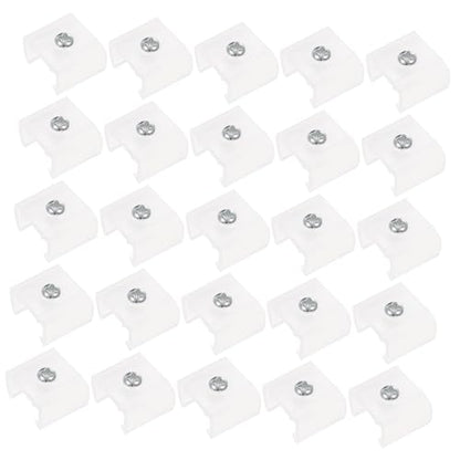 LIFKOME 100pcs Silicone LED Light Clips One Side Fixing Bracket for LED Strip Lights Sturdy Mounting Clips for Outdoor Use for Living Room and Cabinet Backgrounds