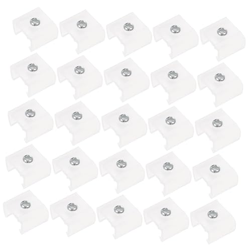 LIFKOME 100pcs Silicone LED Light Clips One Side Fixing Bracket for LED Strip Lights Sturdy Mounting Clips for Outdoor Use for Living Room and Cabinet Backgrounds