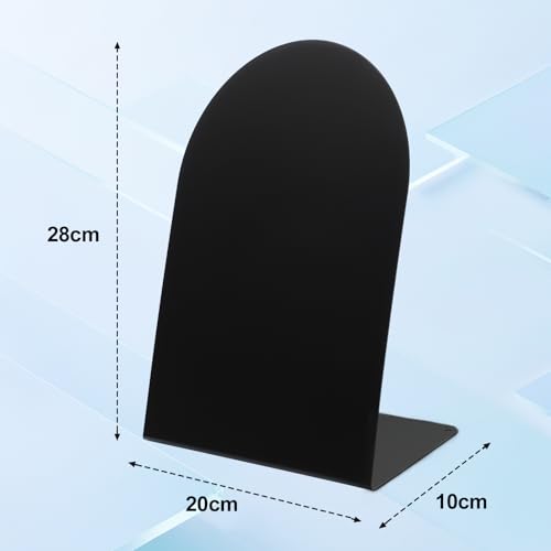 2 Pack Desk Magnetic Bulletin Board Metal Tabletop Memo Souvenir/Photos Display Board Magnet Display Stand for Home School Kitchen Office (2, Black, ARC) - color: Black, size: ARC