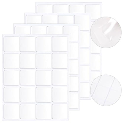 JANYUN 140 Pcs Double Sided Sticky Dots Removable Square Putty Clear Double Sided Tape for Crafts No Trace Sticky Tack Adhesive Tape (Square 40 mm) - size: 1.57"x1.57" Square