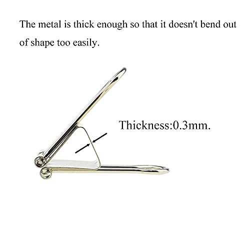 HAHIYO Binder Clips Paper Clamps Spring Steel Sturdy Small 0.75 inches Width 0.2 Inch Capacity No Sharp Edges Heavy Duty Tight Grip Reusable White Metal Bright Finish for Home Office School 30 Pack - size: White0.75in-30P