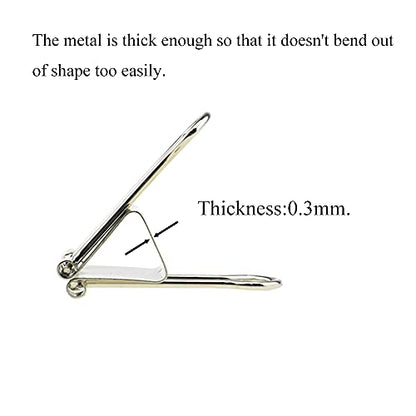 HAHIYO Binder Clips Paper Clamps Spring Steel Sturdy Small 0.75 inches Width 0.2 Inch Capacity No Sharp Edges Heavy Duty Tight Grip Reusable White Metal Bright Finish for Home Office School 30 Pack - size: White0.75in-30P