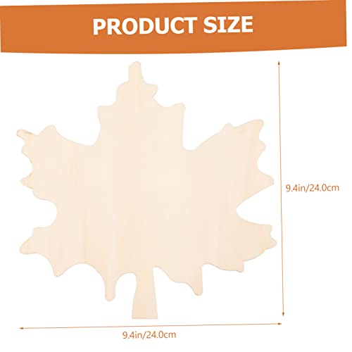 NUOBESTY 6pcs Unfinished Maple Leaf Shaped Cutting Board Painting Boards for Home Decor Mini Blank Trays for Crafts for Baking Serving and Photography Props