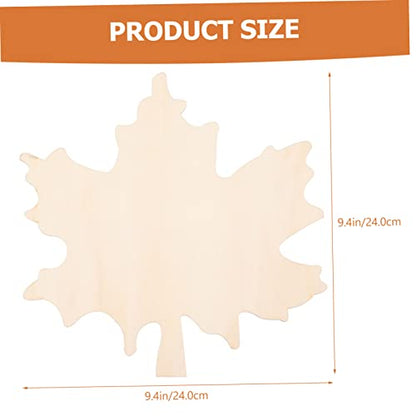 NUOBESTY 6pcs Unfinished Maple Leaf Shaped Cutting Board Painting Boards for Home Decor Mini Blank Trays for Crafts for Baking Serving and Photography Props