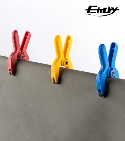 12 Pack Plastic Spring Clamps, 2.5 Inch Heavy Duty Spring Clips for Crafts & Professional Backdrop Clips & Woodworking