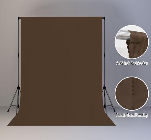 5x7FT Brown Screen Backdrops for Photography,High Density, Wrinkle Resistant, Photo Video Studio, Party, Events,Home Decor - color: Brown, size: 5x7ft