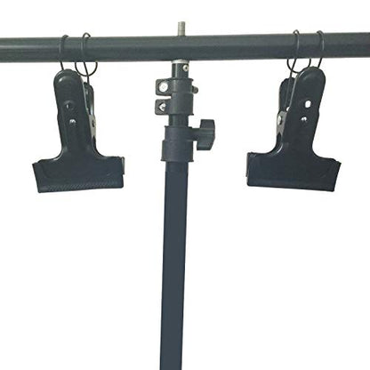 4-Packs Heavy Duty Power Spring Clamps with Hook,Photo Props with Hook Clips,4.3inch Photo Hook Background Clip for Photography Photo Studio Backdrops Light Reflector
