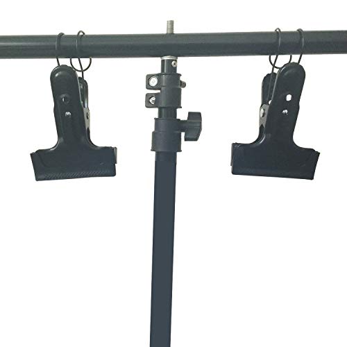 4-Packs Heavy Duty Power Spring Clamps with Hook,Photo Props with Hook Clips,4.3inch Photo Hook Background Clip for Photography Photo Studio Backdrops Light Reflector