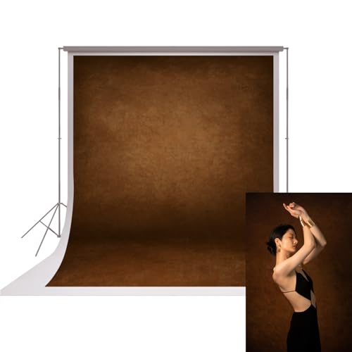 UrcTepics 8x10ft Brown Professional Abstract Textured Photography Backdrop for Studio, Vintage Portrait, Headshots, Events. - color: Brown, size: 8×10 Ft