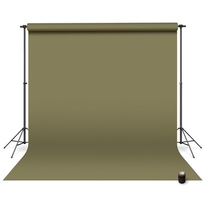 Denny Manufacturing - Seamless Paper Backdrop for Photography, Green Seamless Paper Roll - Moss Green (53 in x 36 ft) Includes Free Roll Black Gaffer Tape (2 in x 13 ft) - color: Moss Green, size: 53 in x 36 ft