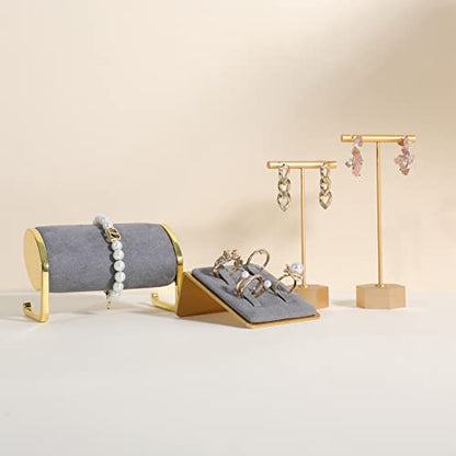 Grey jewelry ring display holder, single cute ring holder for men, ring holder and organizers【Velvet Ring Holder-Grey 】 - color: Gray
