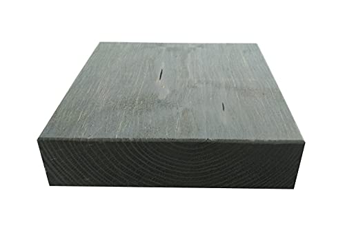 FixtureDisplays® 8X8X2" Solid Fir Wood Block Aged Finish Riser Photo Prop Display Stand 195-5