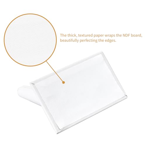 MOOCA 2 Pcs Set 2-Ring Organizer for Showcase Display Ring Finger Holder Jewelry Display Stands Showcase Jewelry Storage Counter, White PU Leatherette, 3 1/2 W x 2 D x 2 1/8 H inch - color: White Faux Leather, Long Finger