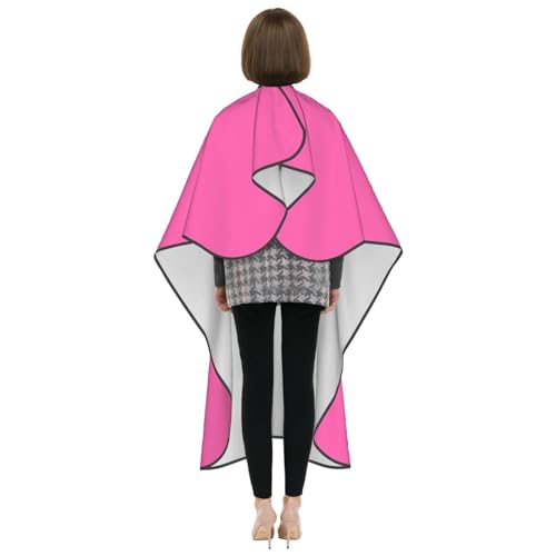 Custom Barber Cape Unisex Salon Hair Cutting Capes Add Your Image Logo Haircut Kit Personalized Stylist Tool - color: Hot Pink