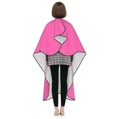 Custom Barber Cape Unisex Salon Hair Cutting Capes Add Your Image Logo Haircut Kit Personalized Stylist Tool - color: Hot Pink