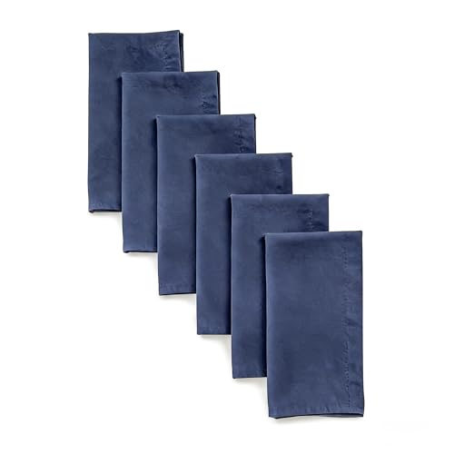 Simple&Opulence Linen Napkins Set of 6 – 100% Pure Linen Napkins for Spring, Easter, Mothers Day,Wedding, Party, Everyday Use Machine Washable and Reusable 14" x 14" Classic Blue - color: Classic Blue, size: napkin(14"×14")