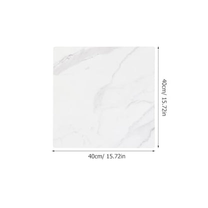 DOITOOL 2pcs 40x40cm Mini PVC White Marble Photography Backdrops for Product and Food Photography, Reusable Photo Background Boards for Cosmetics and Baking Flat Lay