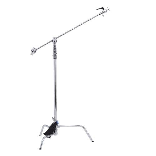 Kupo 40" C-Stand Overhead Shooting Kit 2, Professional Overhead Rig with Turtle Base for Photography and Video Flat Lay Food and Product Shooting with Heavy-Duty Studio Grip Components (KS744212) - color: Silver, size: Overhead Shooting Kit 3