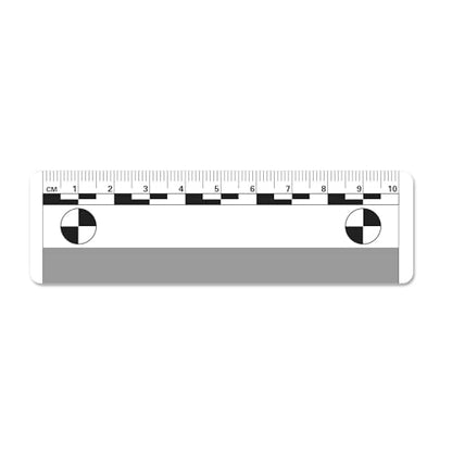 Crime Scene 10cm Photomacrographic Scales, Pack of 5 - size: 10cm-5pk