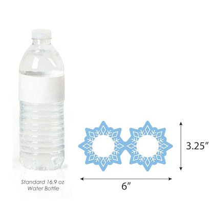 Big Dot of Happiness Blue Snowflakes Glasses and Headpieces - Paper Card Stock Winter Holiday Party Photo Booth Props Kit - 10 Count - color: Blue Snowflakes