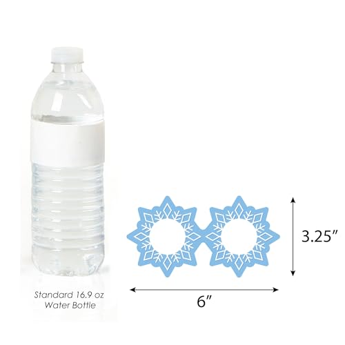 Big Dot of Happiness Blue Snowflakes Glasses and Headpieces - Paper Card Stock Winter Holiday Party Photo Booth Props Kit - 10 Count - color: Blue Snowflakes
