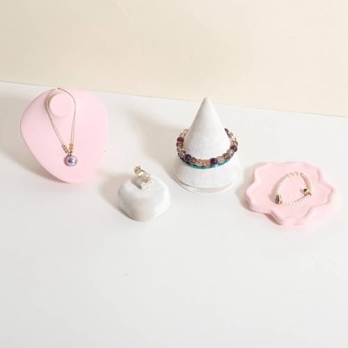Cute Single Ring Holder for selling, Velvet Ring Display Stand for Jewelry Show, Jewelry Storage Display【Beige】 - color: Beige