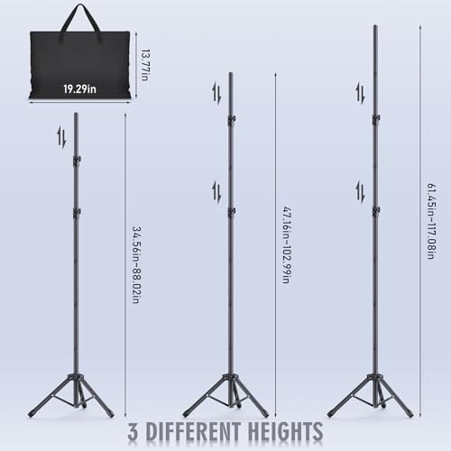 Backdrop Stand Kit - 6 Widths, 10x10ft Adjustable Background Stand for Parties & Studio Photography - size: 10x10ft