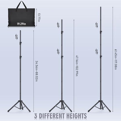 Backdrop Stand Kit - 6 Widths, 10x10ft Adjustable Background Stand for Parties & Studio Photography - size: 10x10ft